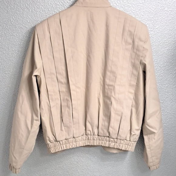 Nordstrom Point Of View Beige Mock Neck Jacket   Size L - Picture 10 of 11